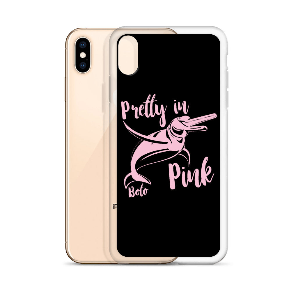 Pretty in Pink iPhone Case Black - Splashing Apparel