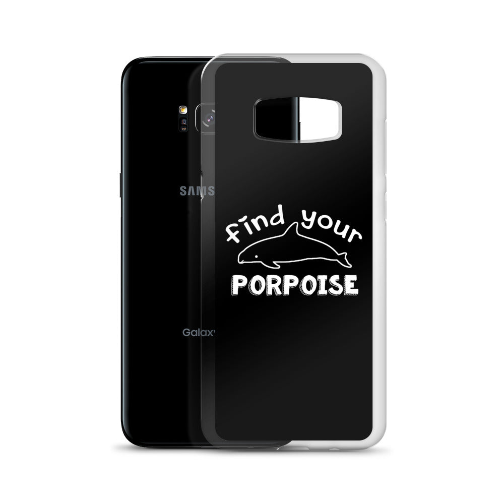 Find Your Porpoise Samsung Case Black - Splashing Apparel