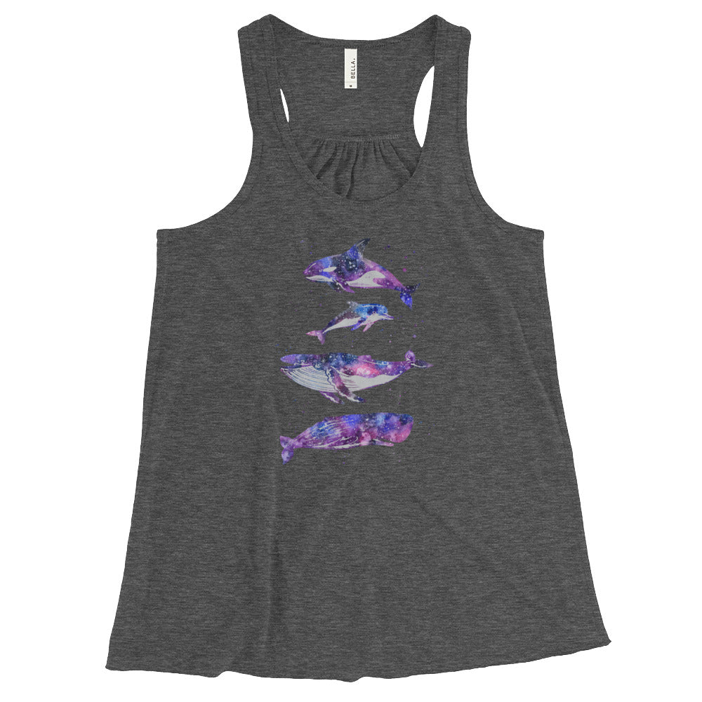 Cosmic Beauties Women's Flowy Racerback Tank - Splashing Apparel