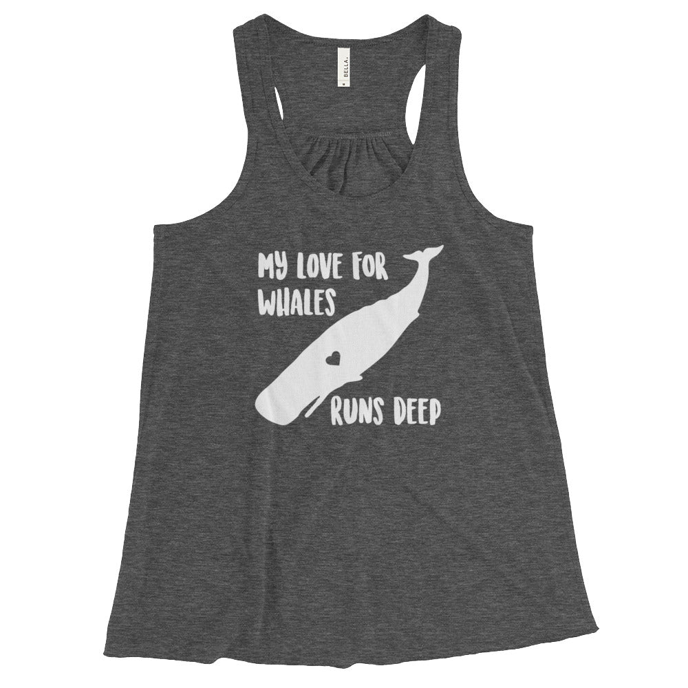 My Love Runs Deep Women's Flowy Racerback Tank