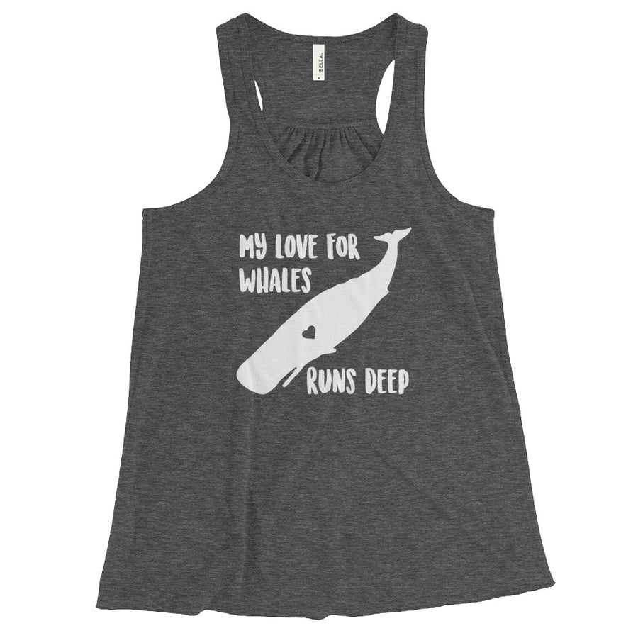 My Love Runs Deep Women's Flowy Racerback Tank - Splashing Apparel