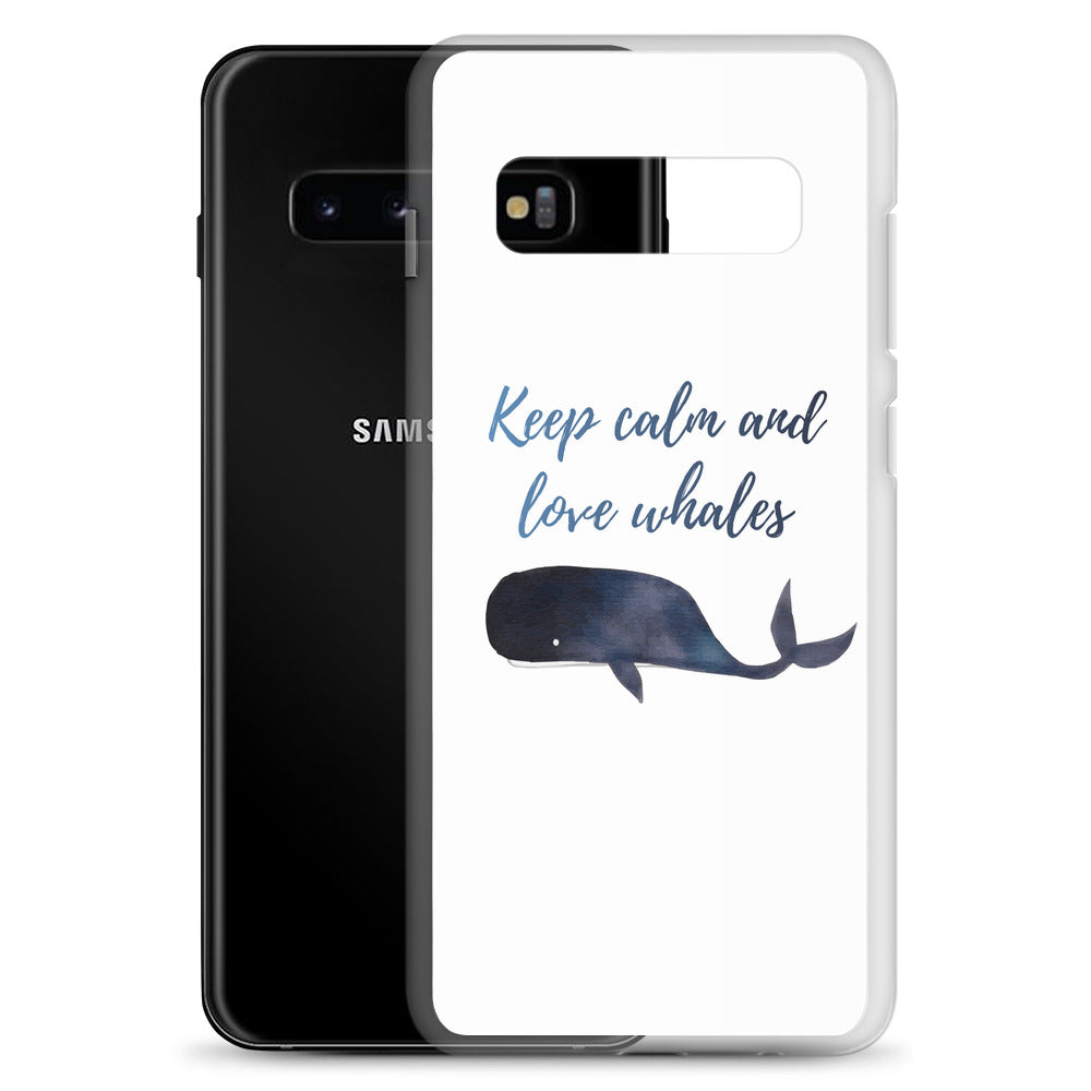 Keep Calm and Love Whales Samsung Case - Splashing Apparel