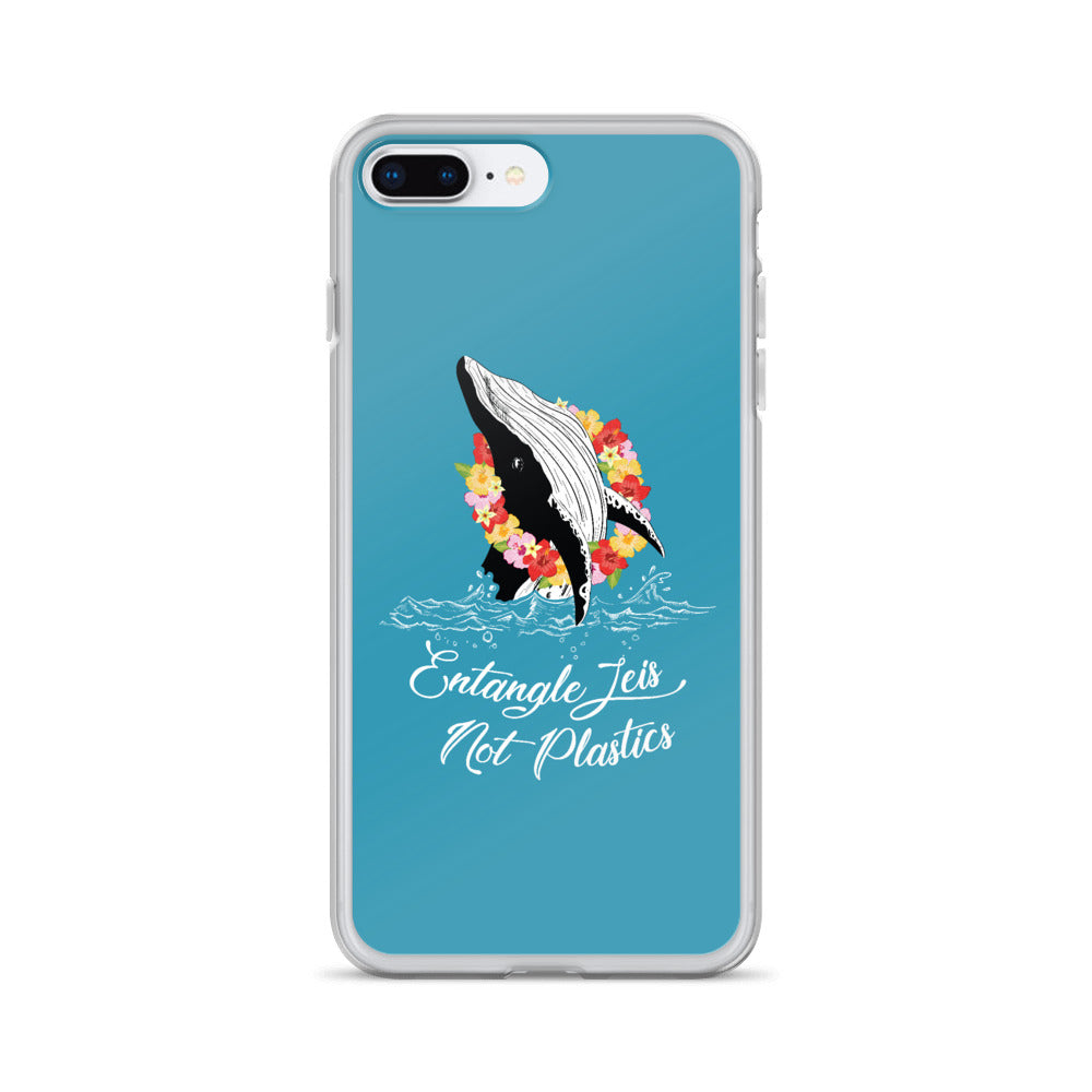 Entangle Leis Not Plastics iPhone Case Blue - Splashing Apparel