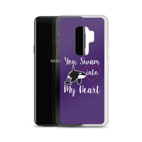 You Swam into My Heart Samsung Case Purple - Splashing Apparel