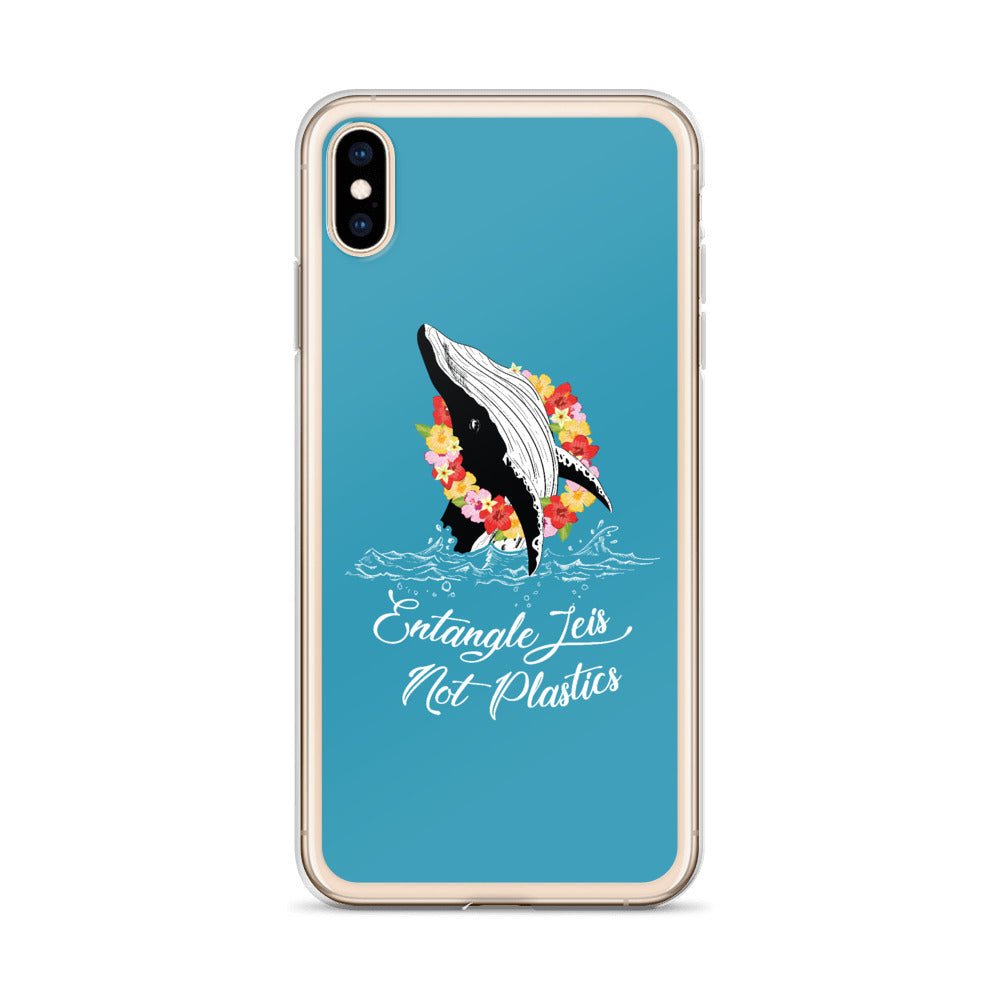 Entangle Leis Not Plastics iPhone Case Blue - Splashing Apparel