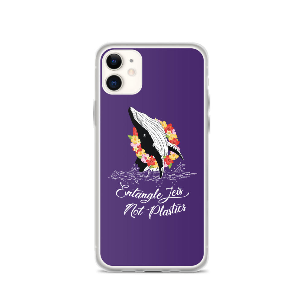 Entangle Leis Not Plastics iPhone Case Purple - Splashing Apparel