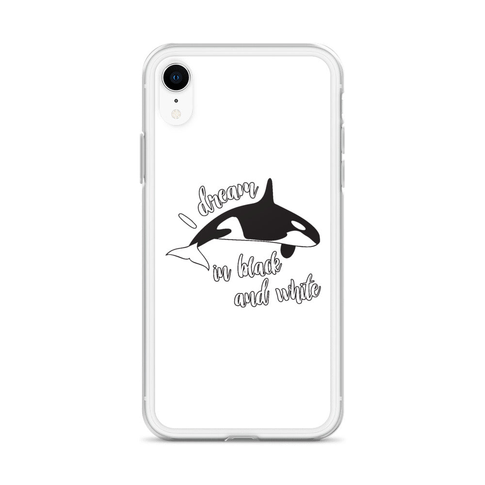 Dream in Black and White iPhone Case White - Splashing Apparel
