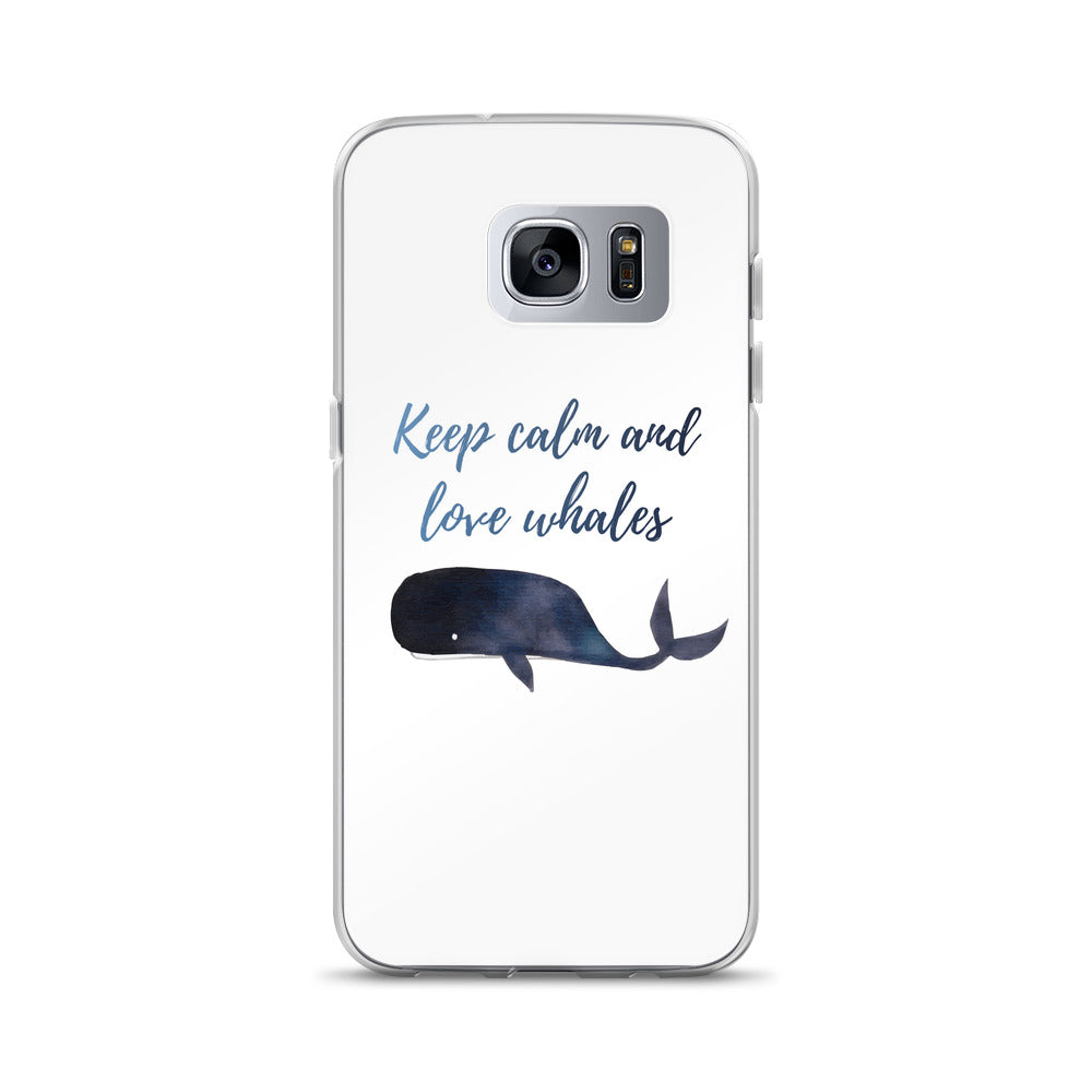 Keep Calm and Love Whales Samsung Case - Splashing Apparel