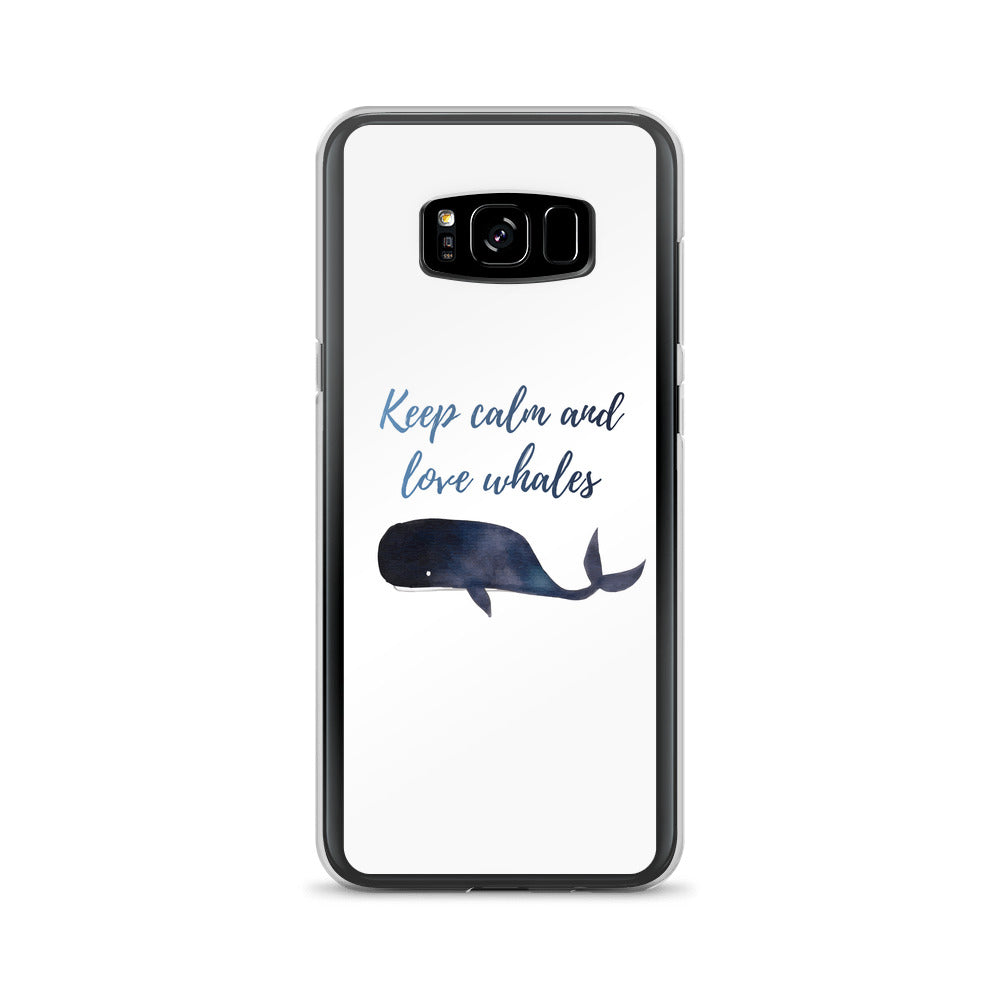 Keep Calm and Love Whales Samsung Case - Splashing Apparel