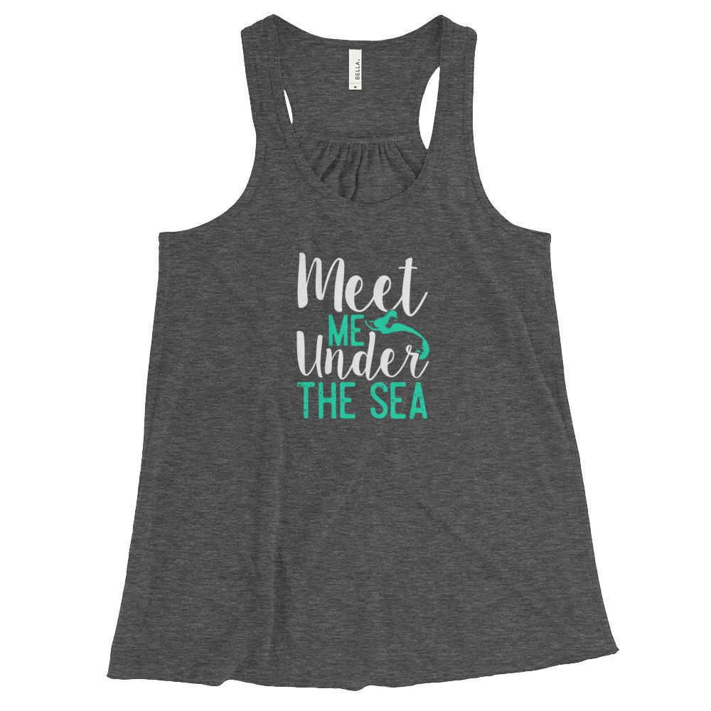 Meet Me Under the Sea Women's Flowy Racerback Tank - Splashing Apparel