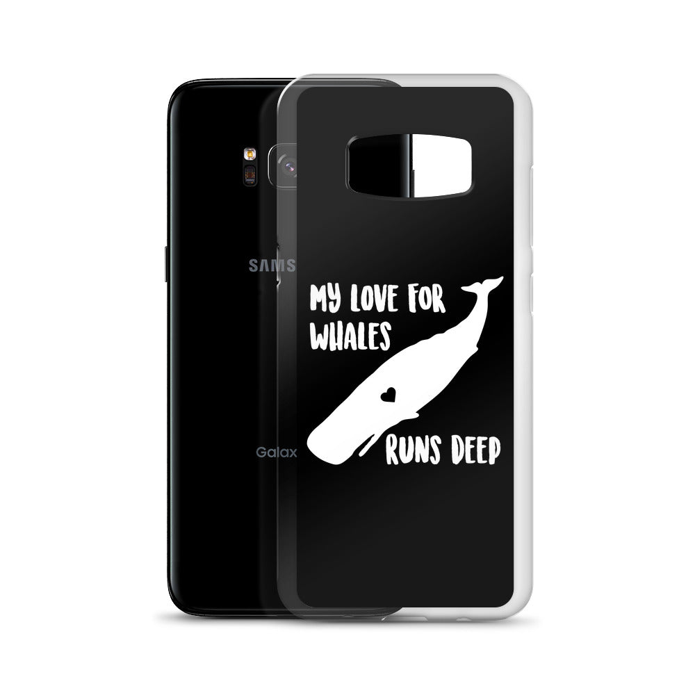 My Love Runs Deep Samsung Case Black - Splashing Apparel