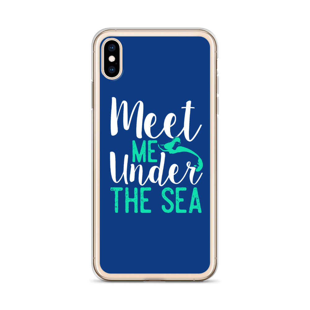 Meet Me Under the Sea iPhone Case Dark Blue - Splashing Apparel