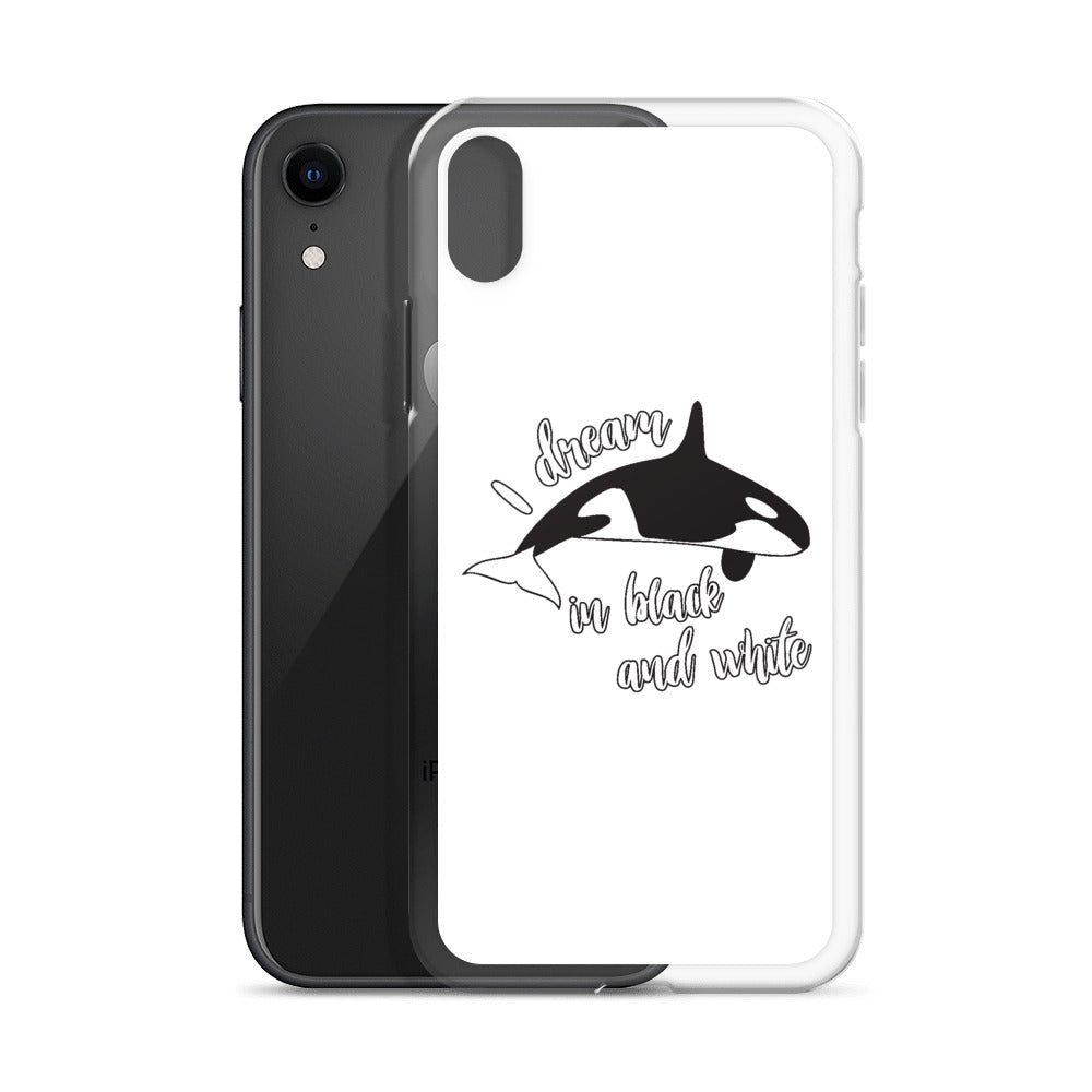 Dream in Black and White iPhone Case White - Splashing Apparel