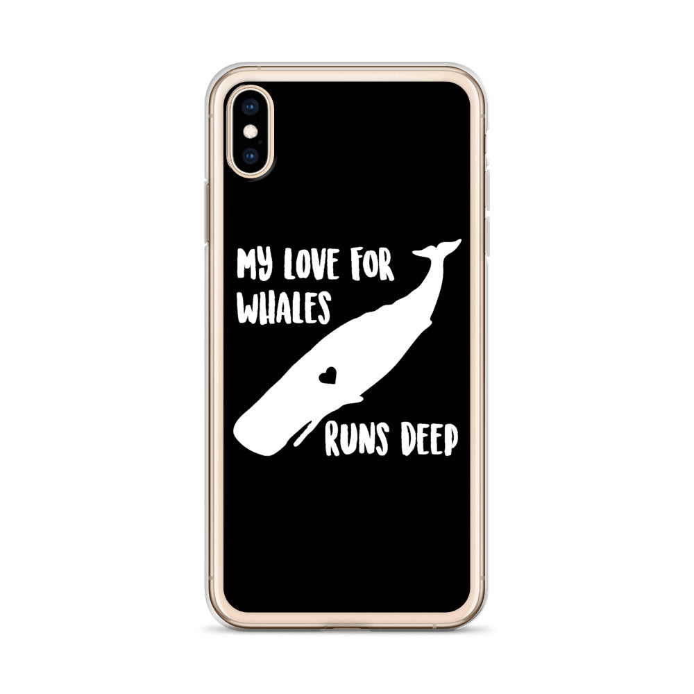 My Love Runs Deep iPhone Case Black - Splashing Apparel
