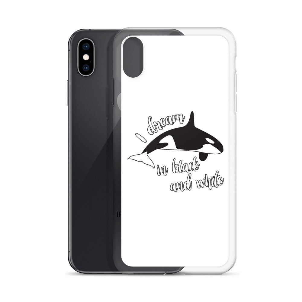 Dream in Black and White iPhone Case White - Splashing Apparel