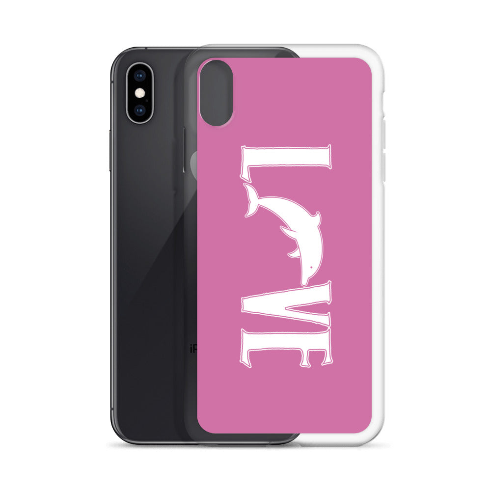 Love Dolphins iPhone Case Pink - Splashing Apparel