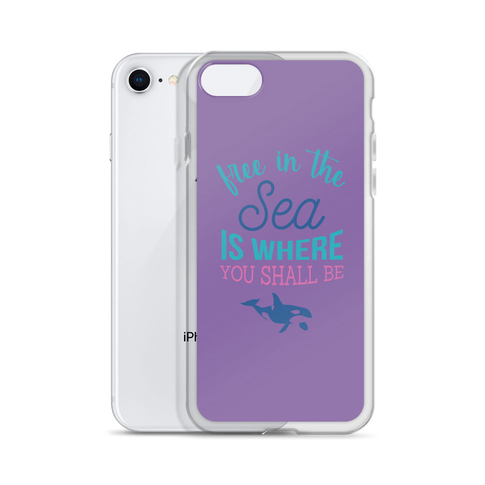 Free in the Sea iPhone Case Purple - Splashing Apparel