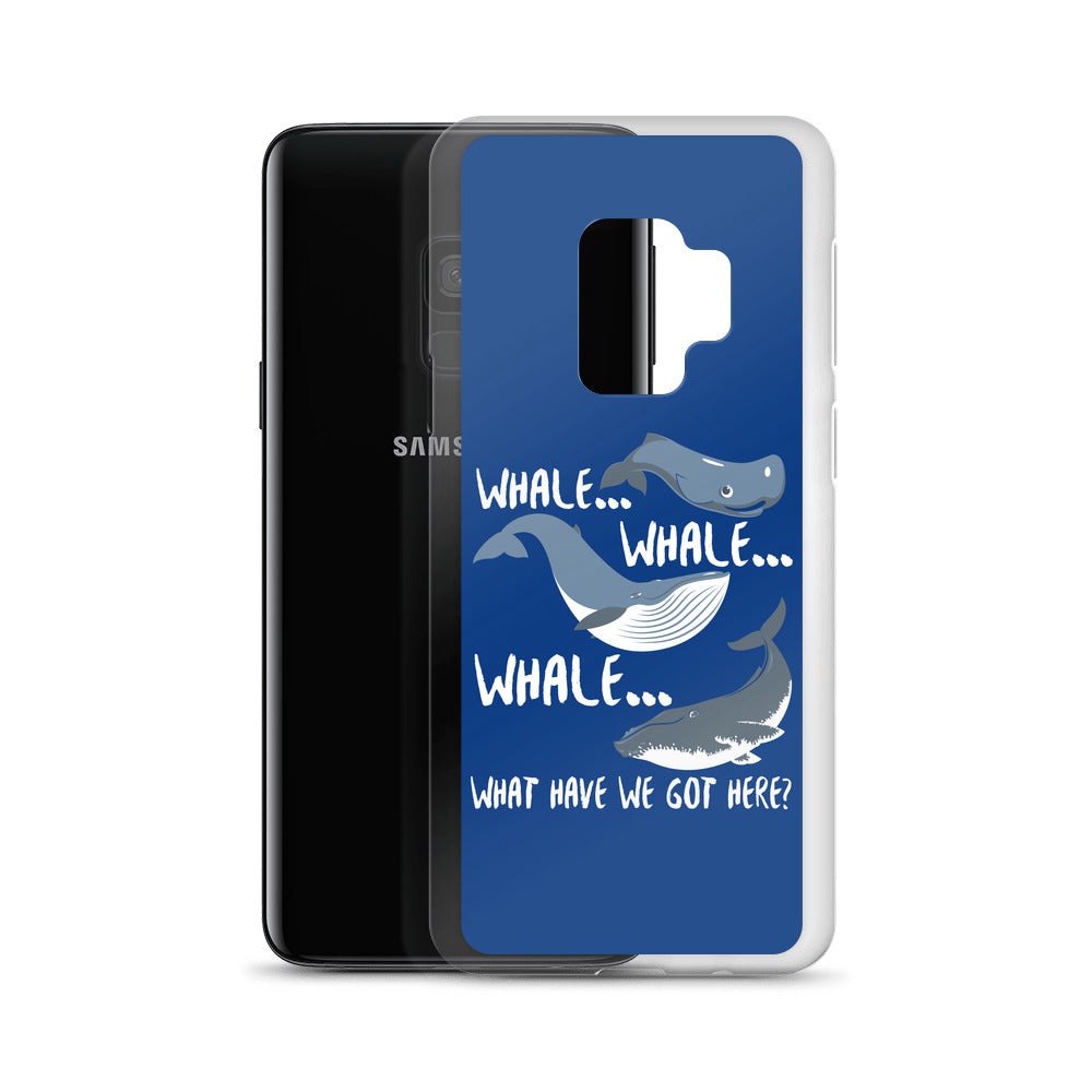 Whale Whale Whale Samsung Case Dark Blue - Splashing Apparel