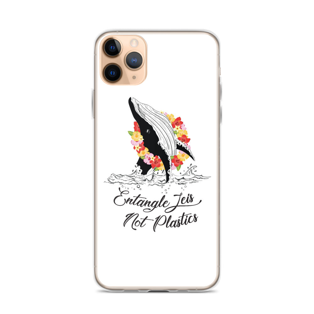 Entangle Leis Not Plastics iPhone Case White - Splashing Apparel