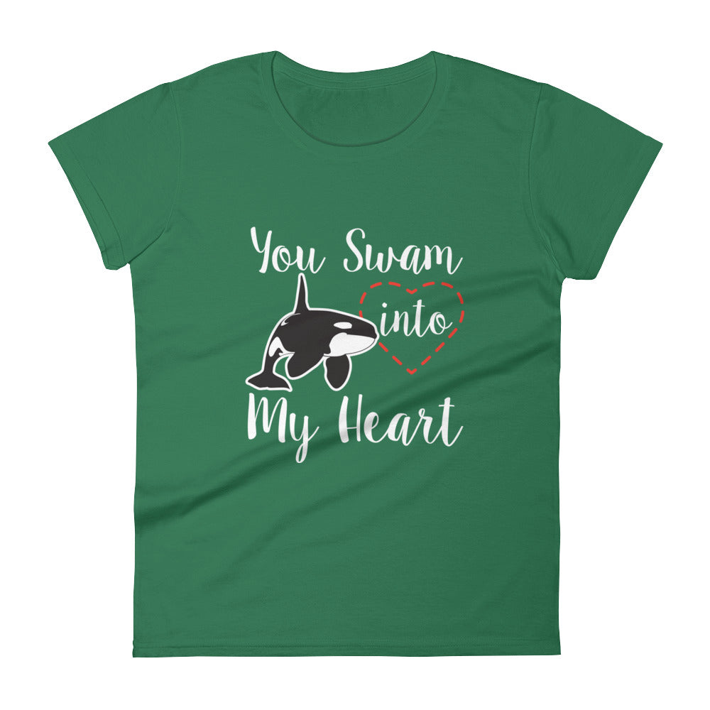 You Swam into My Heart Women's Shirt - Splashing Apparel