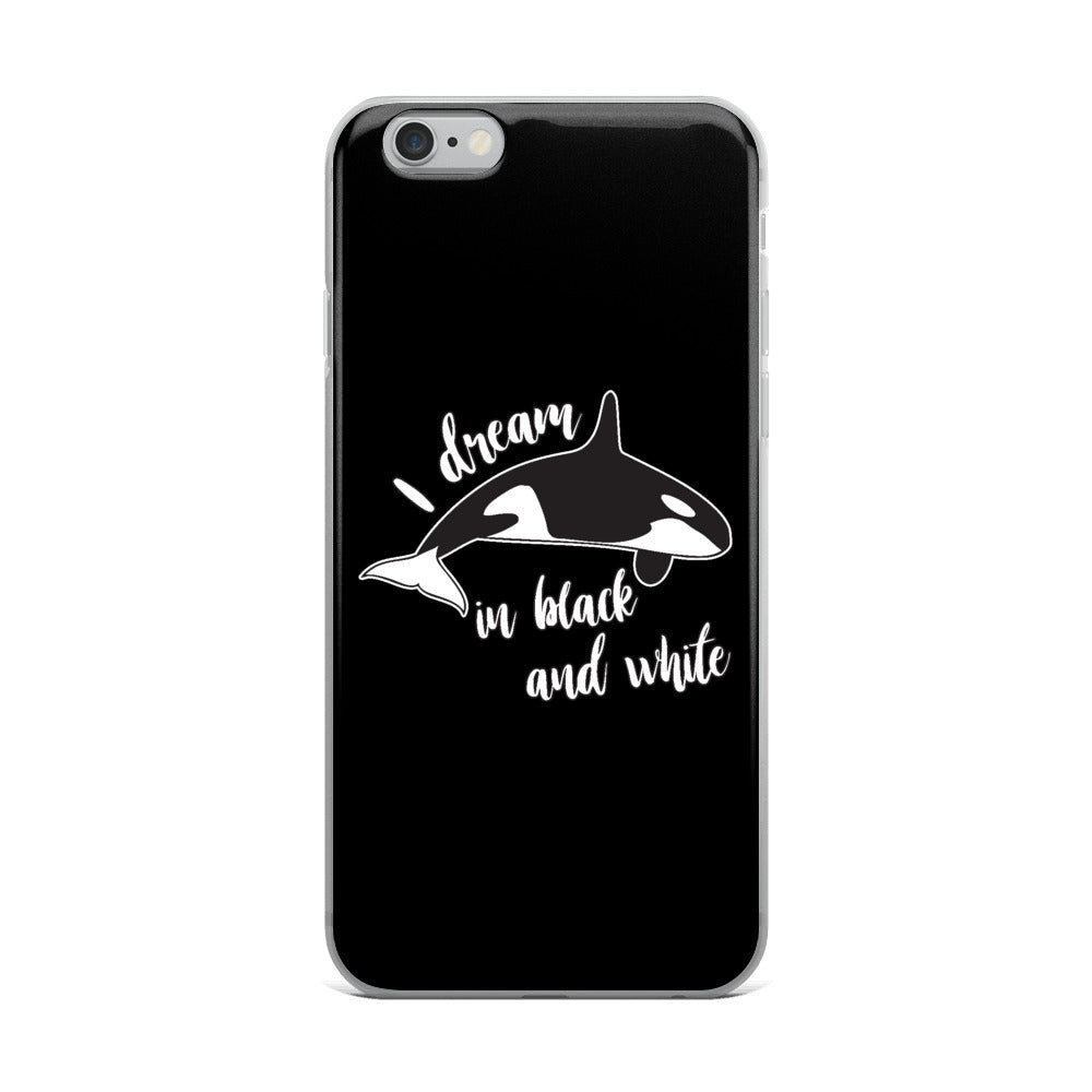 Dream in Black and White iPhone Case Black - Splashing Apparel
