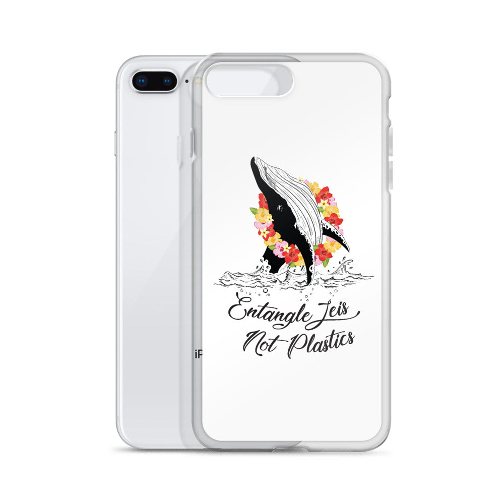 Entangle Leis Not Plastics iPhone Case White - Splashing Apparel