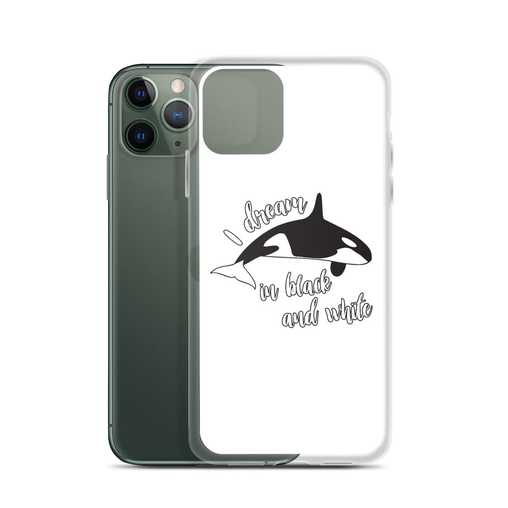 Dream in Black and White iPhone Case White - Splashing Apparel