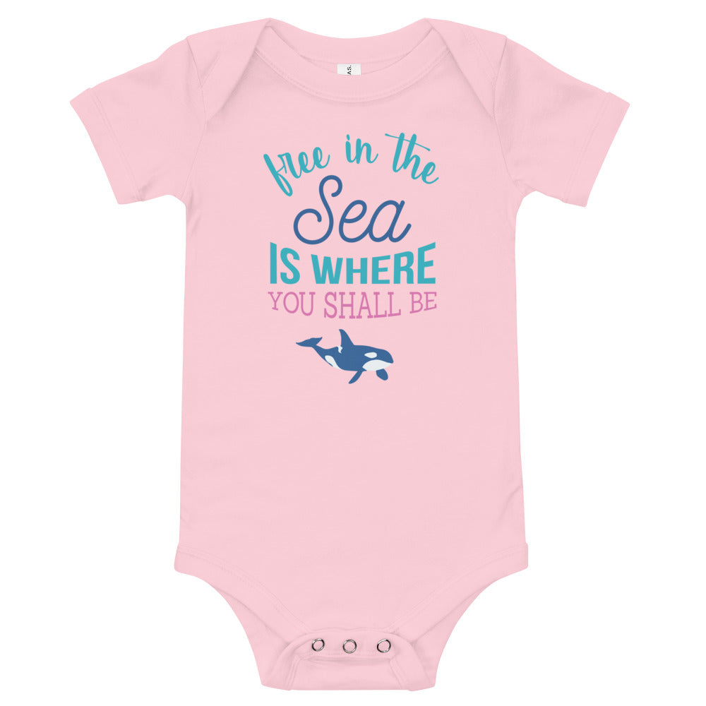 Free in the Sea Baby Onesie