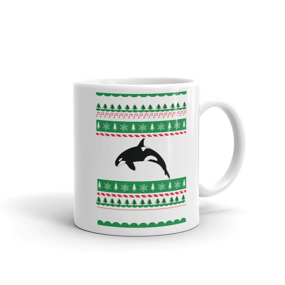 Festive Orca Mug - Splashing Apparel