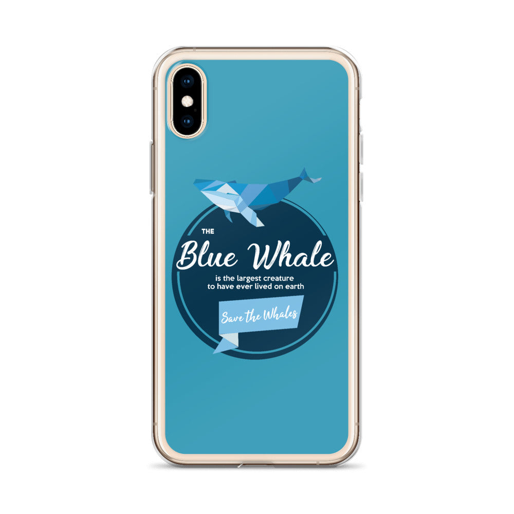 Blue Whale iPhone Case Blue - Splashing Apparel
