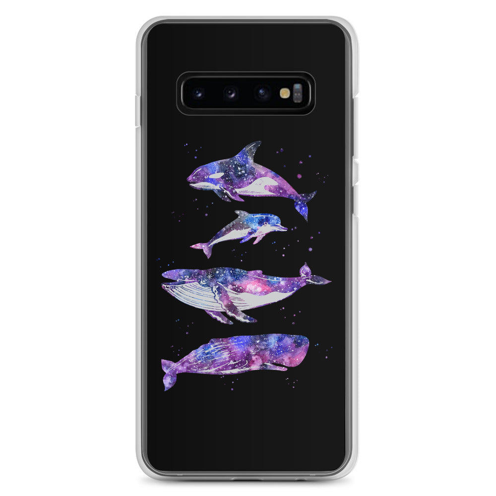 Stary Whales Samsung Case Black - Splashing Apparel