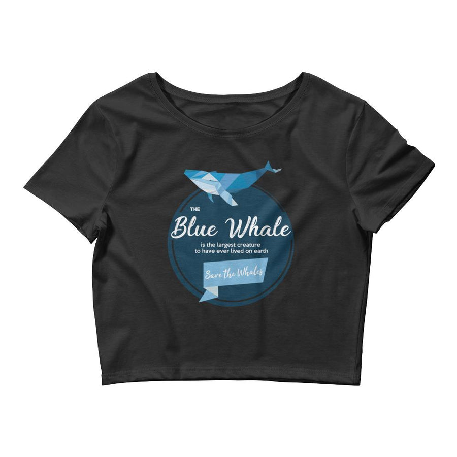 Blue Whale Women’s Crop Tee - Splashing Apparel