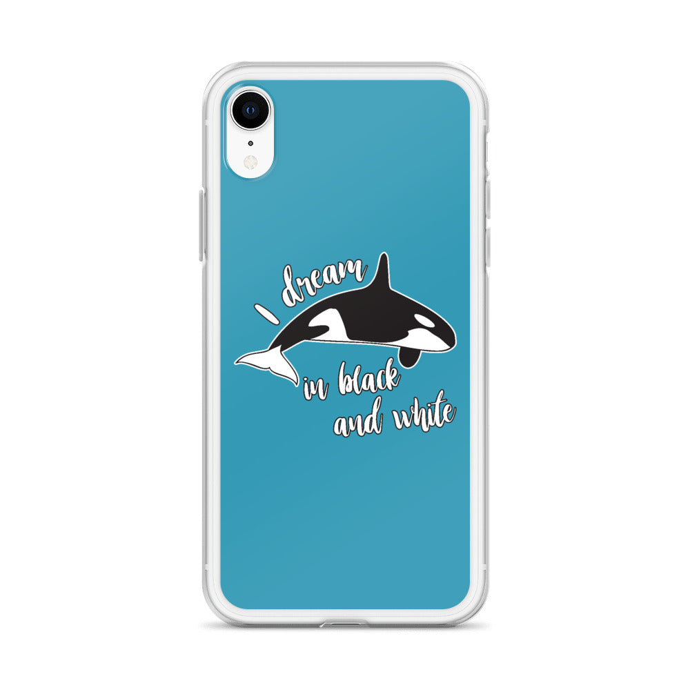 Dream in Black and White iPhone Case Blue - Splashing Apparel