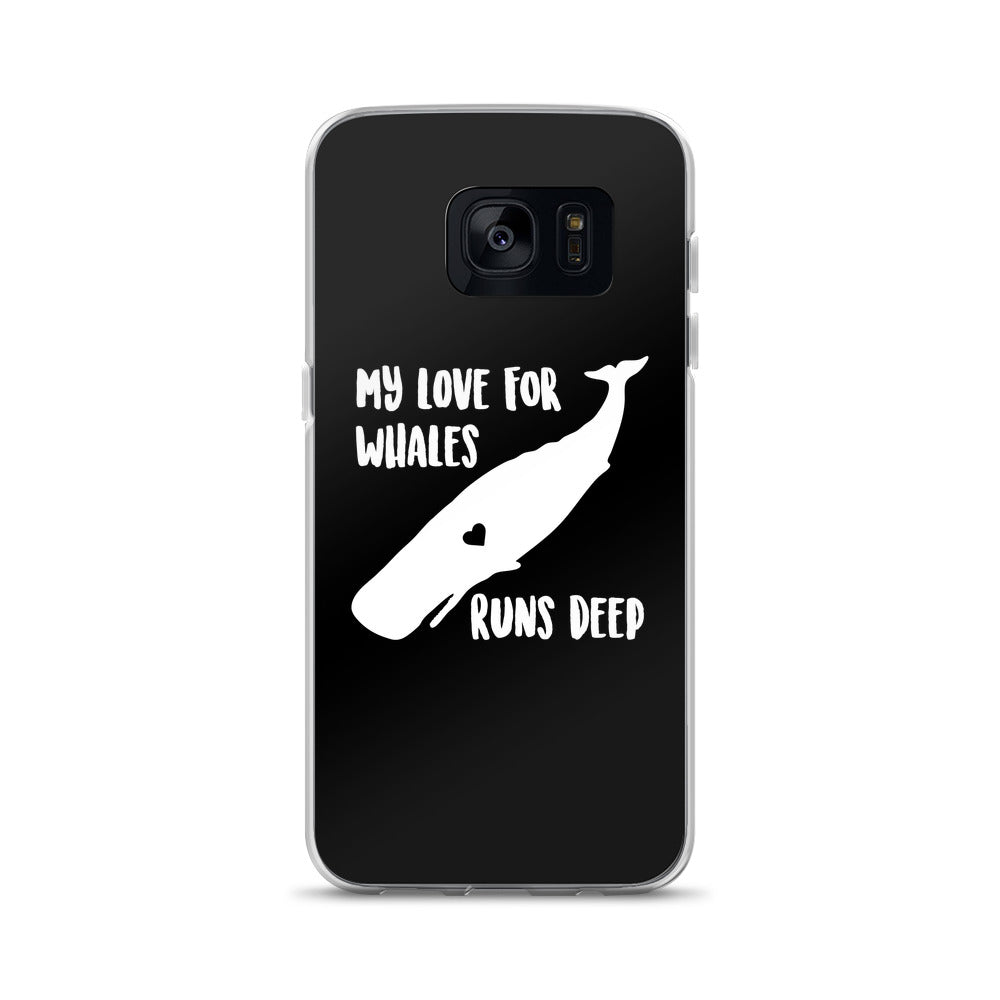 My Love Runs Deep Samsung Case Black - Splashing Apparel