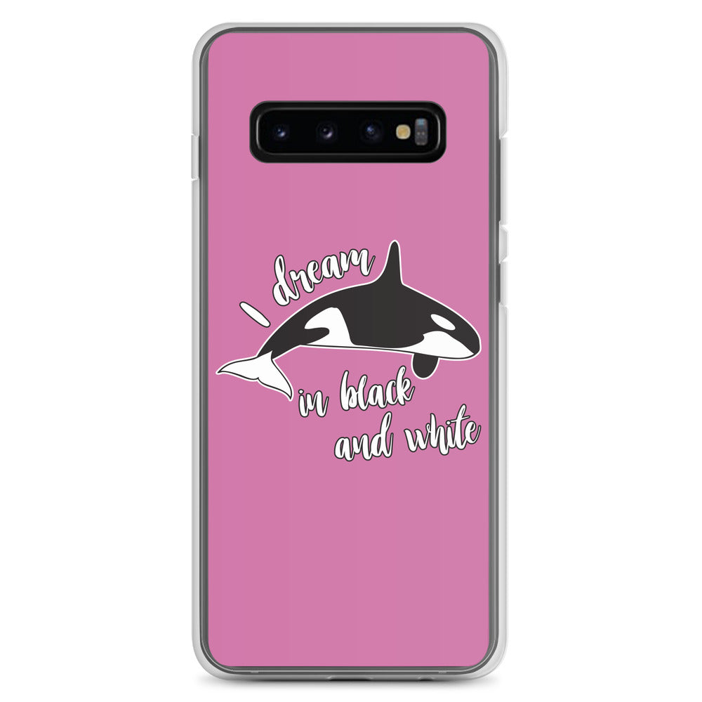 Dream in black and White Samsung Case Pink - Splashing Apparel