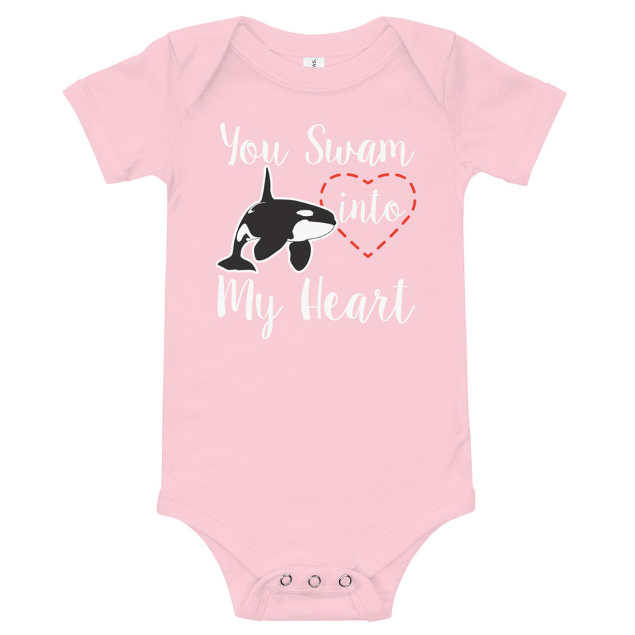 You Swam into My Heart Baby Onesie