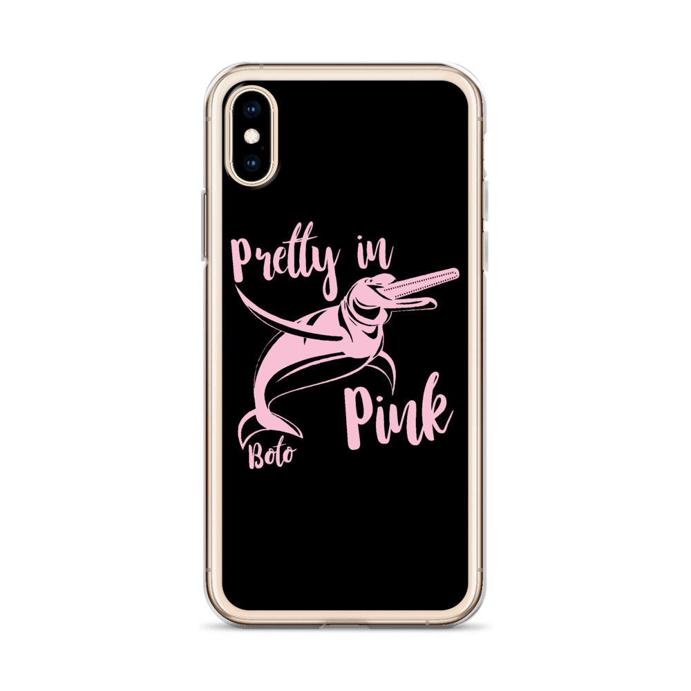 Pretty in Pink iPhone Case Black - Splashing Apparel