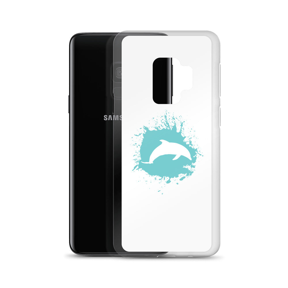 Dolphin Splash Samsung Case White - Splashing Apparel