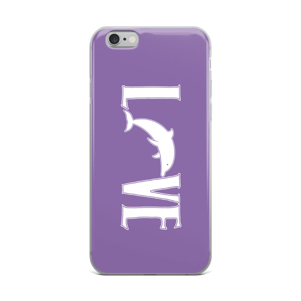 Love Dolphins iPhone Case Purple - Splashing Apparel