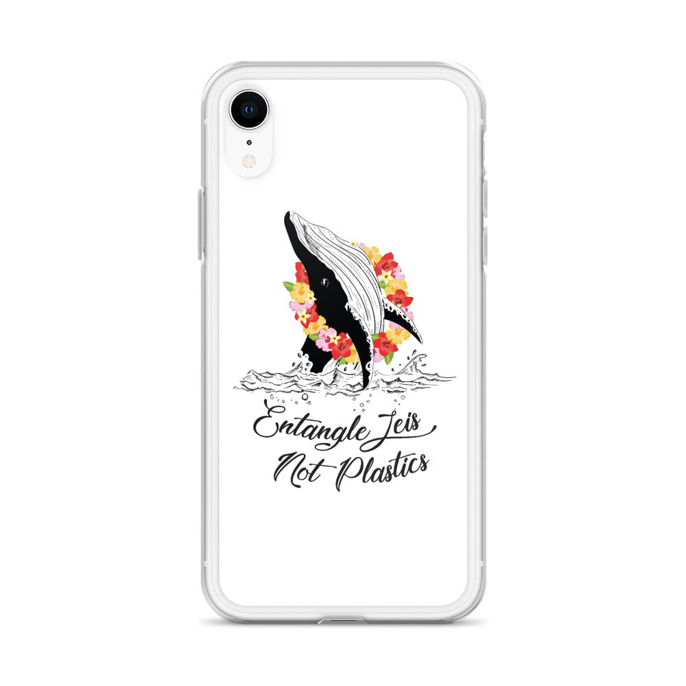 Entangle Leis Not Plastics iPhone Case White - Splashing Apparel