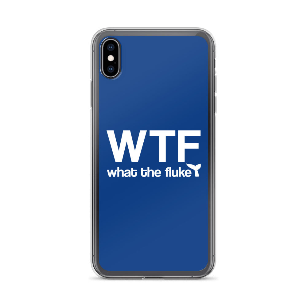 What the Fluke iPhone Case Dark Blue - Splashing Apparel