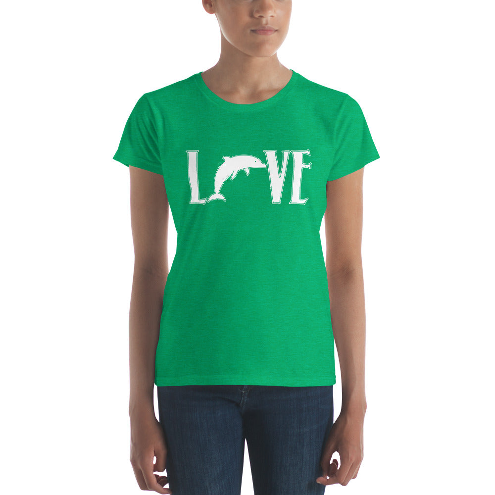 Love Dolphins Women's Shirt - Splashing Apparel