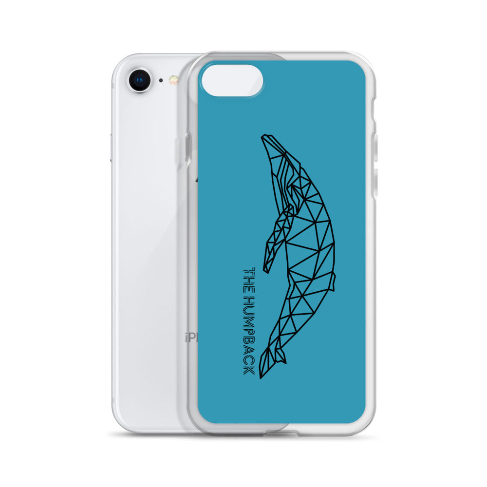 Geometric Humpback iPhone Case Blue - Splashing Apparel