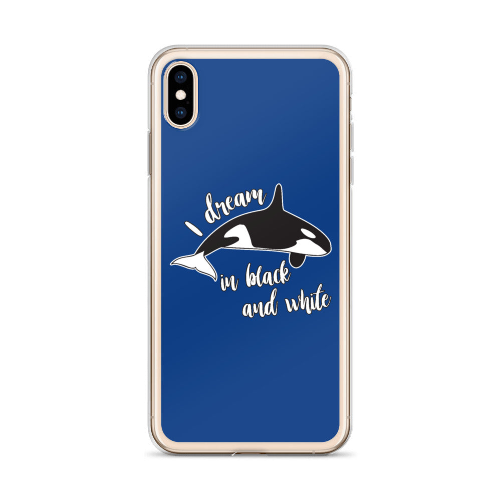 Dream in Black and White iPhone Case Dark Blue - Splashing Apparel