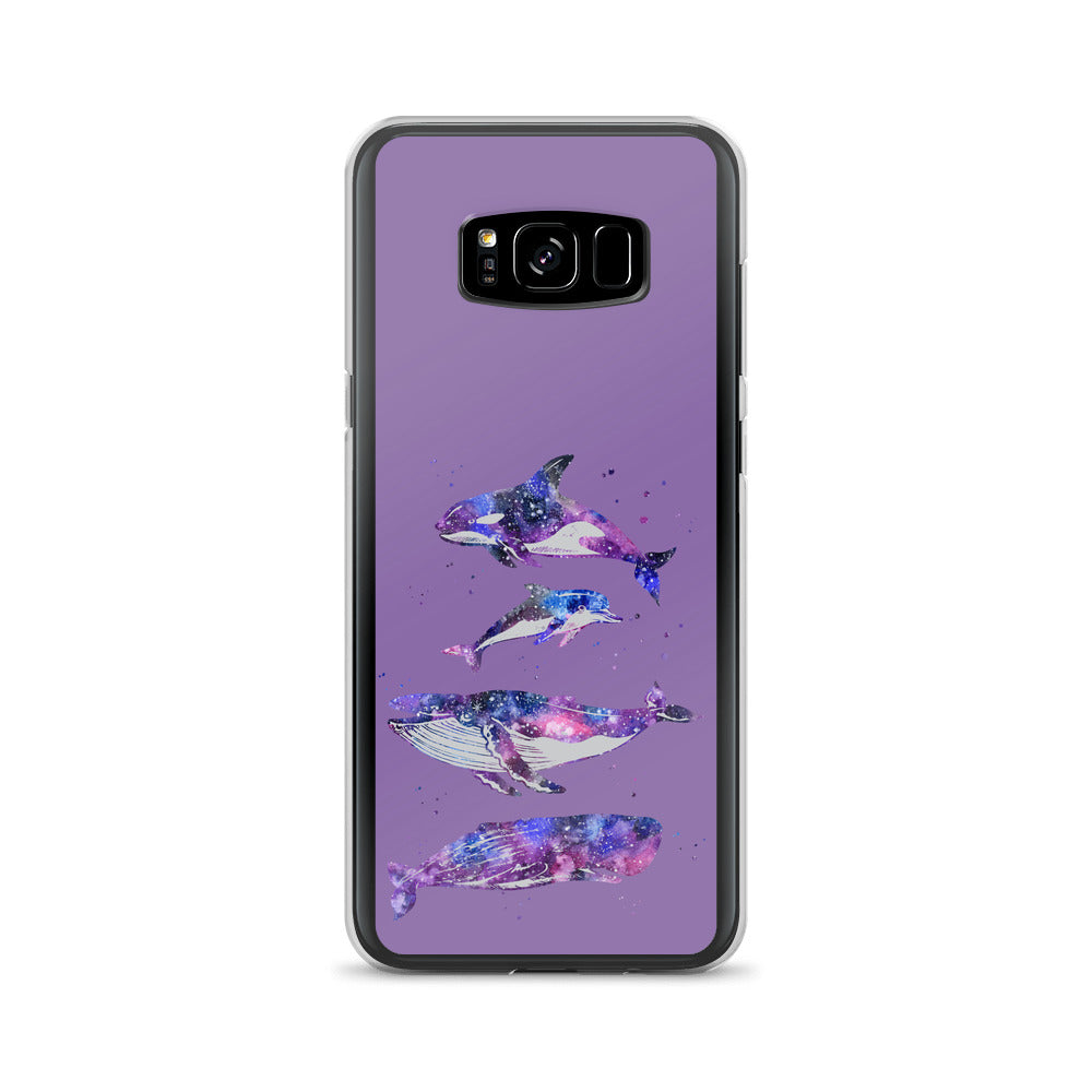 Stary Whales Samsung Case Purple - Splashing Apparel