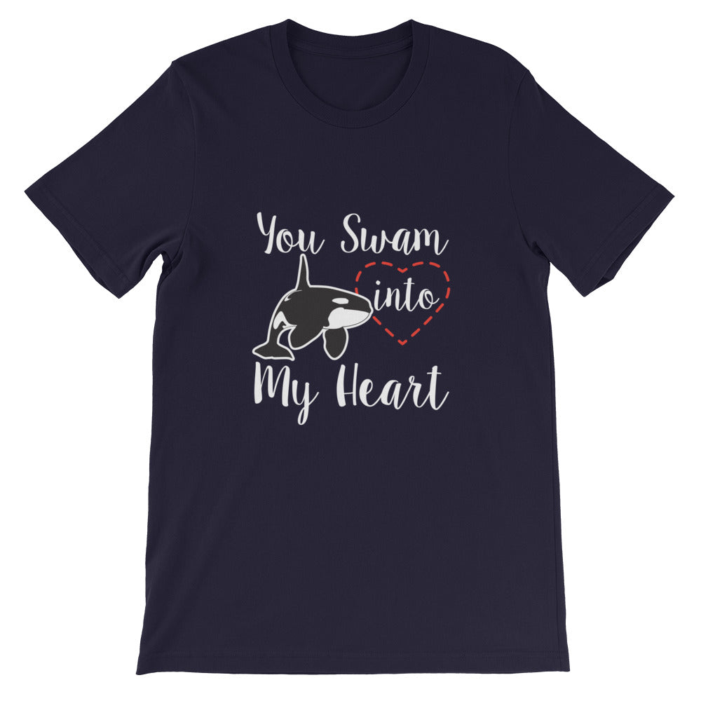 You Swam into My Heart T-Shirt - Splashing Apparel