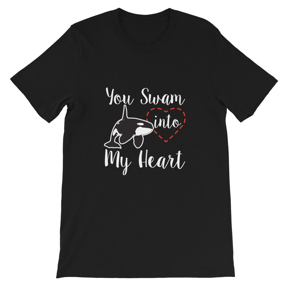 You Swam into My Heart T-Shirt - Splashing Apparel