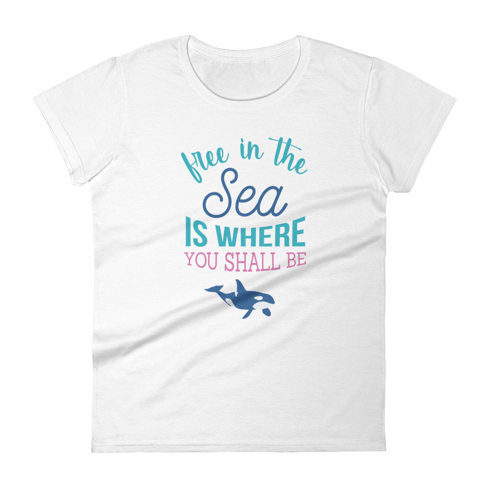 Free in the Sea Women's Shirt - Splashing Apparel