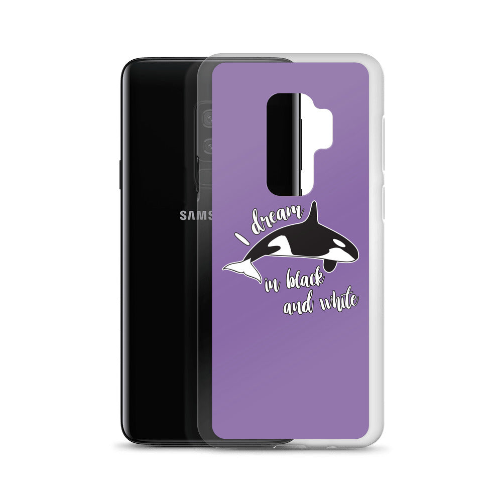 Dream in Black and White Samsung Case Purple - Splashing Apparel