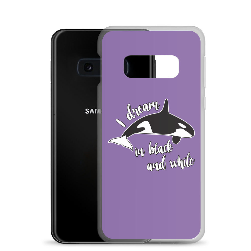 Dream in Black and White Samsung Case Purple - Splashing Apparel